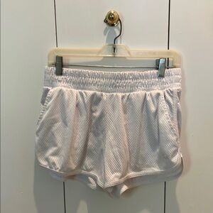 Women's White Mesh Sleep Shorts